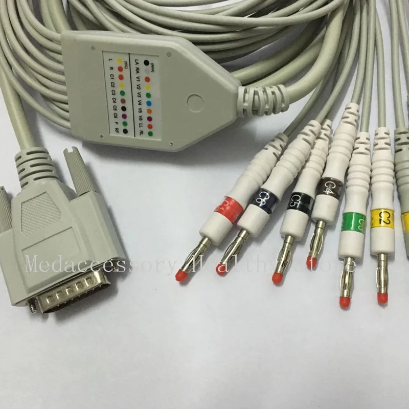 

Edan one piece 10 проводит кабель ЭКГ со свинцовым проводом, Совместим с: smart ECG; SE-12 Express; SE-3; SE-601A