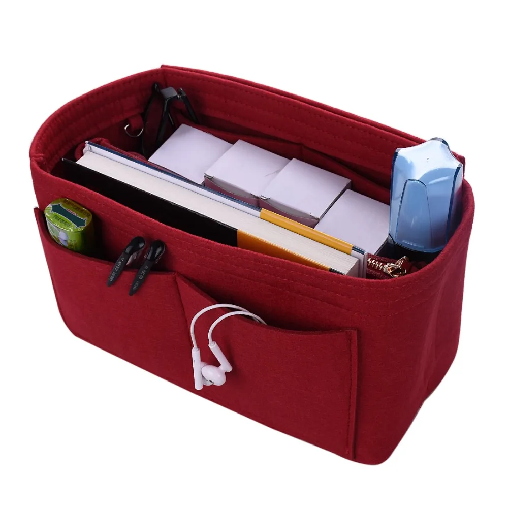 Войлочная сумка для макияжа органайзер вставки внутренняя дорожная косметичка