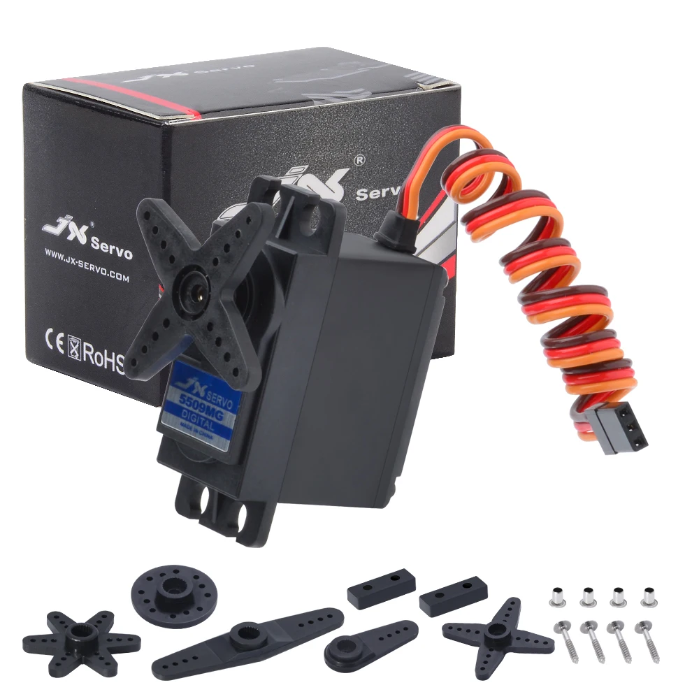 JX Servo PDI-5508MG 8 кг большой крутящий момент металлическая Шестерня цифровой Бессердечный сервопривод для вертолета RC автомобиль грузовик багги рука робота лодки