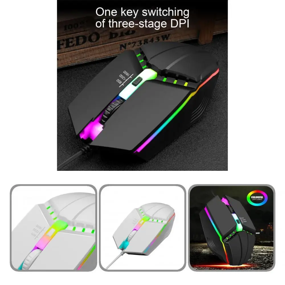 

Fashion E-Sports Game Computer Mouse USB Mouse 1600DPI Quick Response