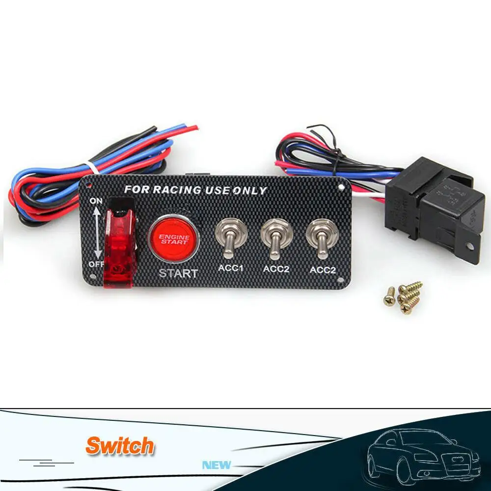Панель переключателя зажигания 12 В для гоночного автомобиля светодиодный