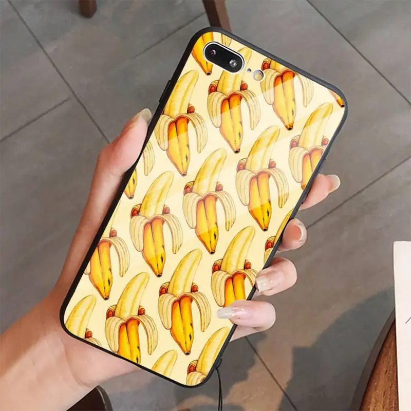 

avocado banana watermelon food Phone Case Tempered glass For iphone 5C 6 6S 7 8 plus X XS XR 11 PRO MAX