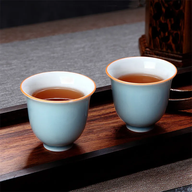 Керамическая чайная чашка креативная ручной работы из селадона Цзиндэчжэнь