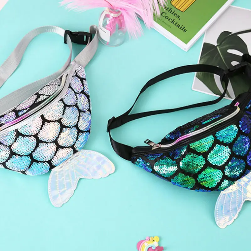 

Waist Bag Sequins Mermaid Wallet Purses Chest Pack Travelling Mobile Phone Bag Waist Packs Fanny Pack Chest Belt Bag Streetwear