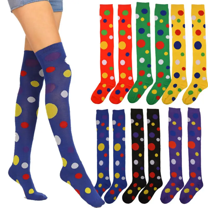 Хлопковые чулки для девочек и женщин удобные носки в горошек Студенческие теплые