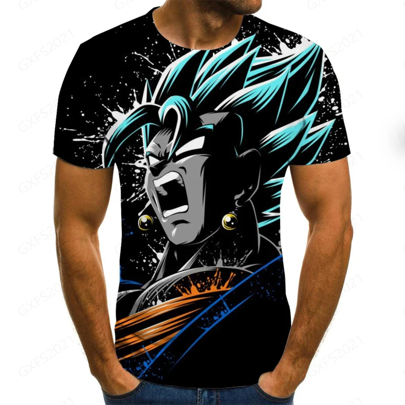 

Cool Man Summer Essential Harajuku Style 3D T-Shirt Japanese Animation Series Dragon-Ball Hot High Quality T-Shirt Super Size