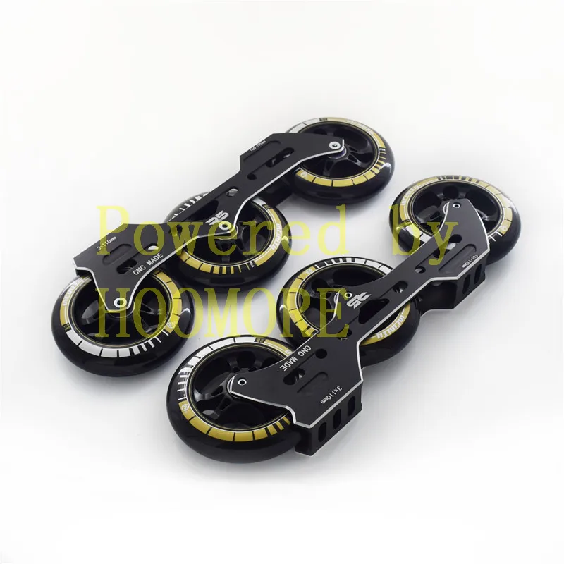 frame black wheel 3X110 мм роликовая рама для скоростных коньков, 3 колеса 110 мм роликовая база, для 3-колесных скоростных коньков марафон инструмент для удовольствия - Цвет: frame black wheel