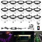 15 шт.лот чёрный WIFI App RF пульт дистанционного управления таймер 45 мм 12 В IP67 5pin RGBW для террасы светодиодная подсветка для лестницы