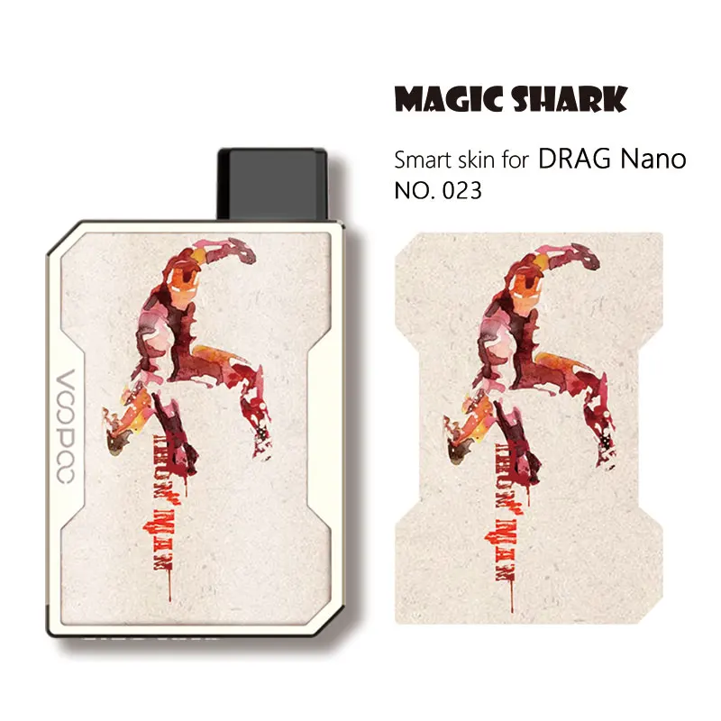 Чехол наклейка для Voopoo Drag Nano волшебная Акула Мстители капитан Марвел