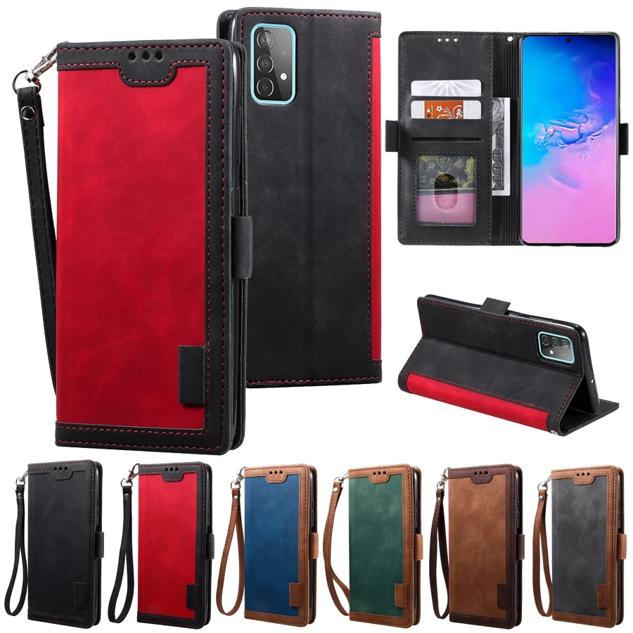 

Кожаный чехол-бумажник в стиле ретро для Samsung Galaxy S20 S20Plus S20Ultra S20FE S10/S9Plus Note10 Lite Note20 Ultra A12 A32 A52