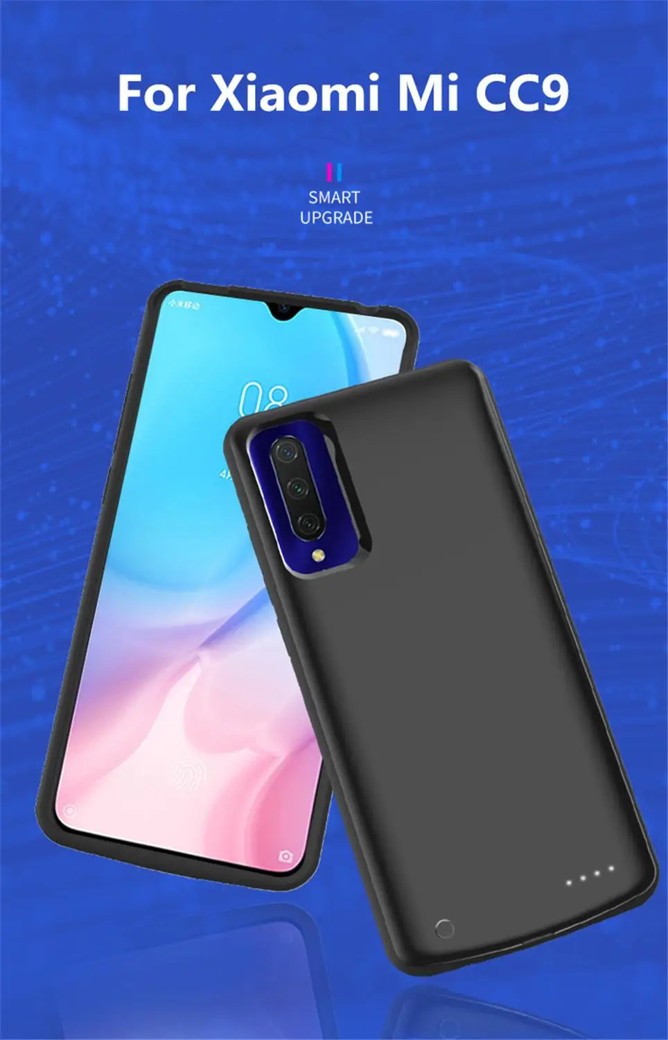 

6500mAh Battery Cases For Xiaomi Mi CC9e Backup Power Bank Charging Case For Xiaomi CC9e External Battery Power Case