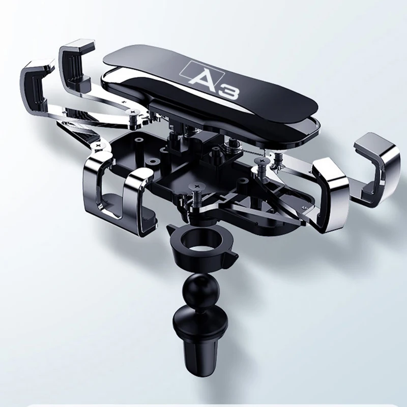 Автомобильные аксессуары для Audi A3 A4 A5 A6 A7 A8: металлический держатель для телефона и поддержка навигации в автомобиле.