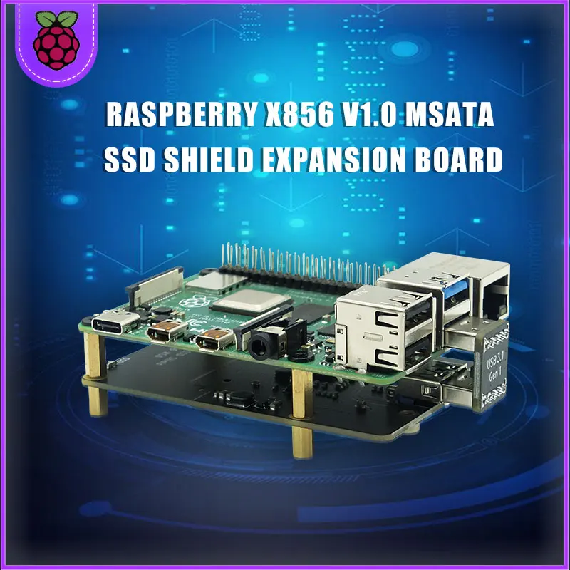 Raspberry X856 V1.0 mSATA SSD Расширительная плата щитка высокоскоростной USB3.1 5 ГБ/сек. с