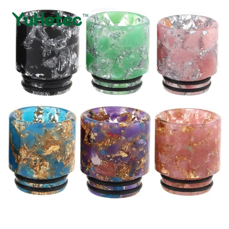 

Cigarette holder with gold and silver spots 810 resin drip tip