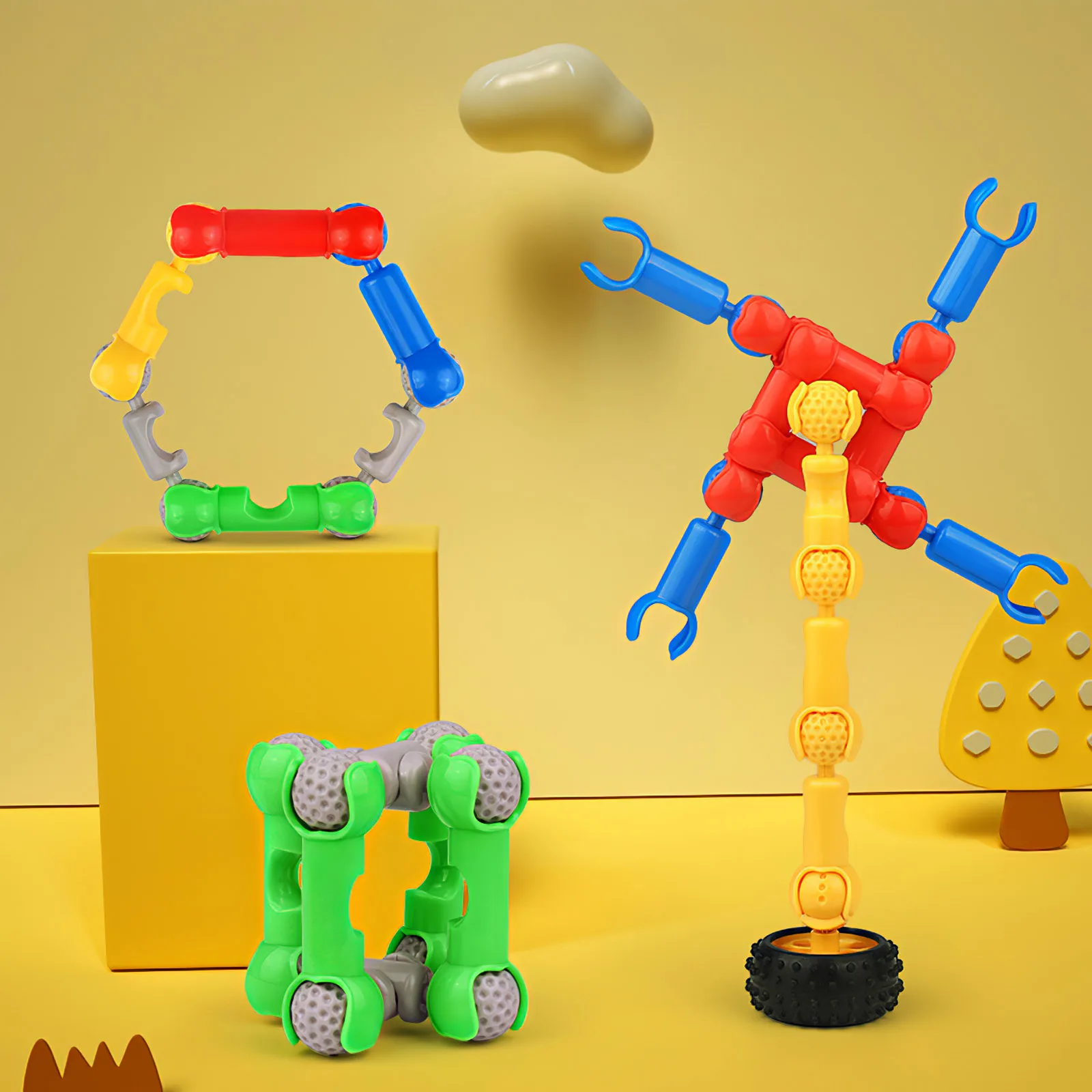 

Children Stacking Building Blocks Game Colorful Plastic Desktop Balance Game Bricks Hand-Eye Coordination Educational Toys