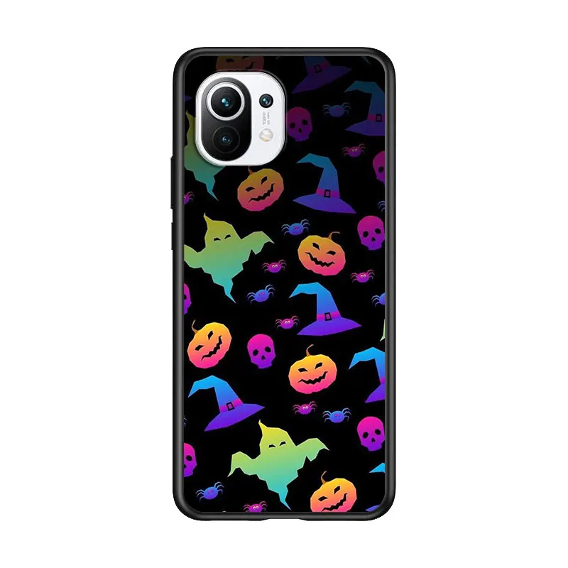 

Funny Halloween Pumpkin for Xiaomi Mi 11 10T Note 10 Ultra 5G 9 9T SE 8 A3 A2 A1 6X Pro Play F1 Lite 5G Black Phone Case