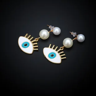 

European and American Devil's Eye Zircon Earrings COPPER EARRINGS Girl's Jewelry Earrings Creative Jewelry Earrings for Women