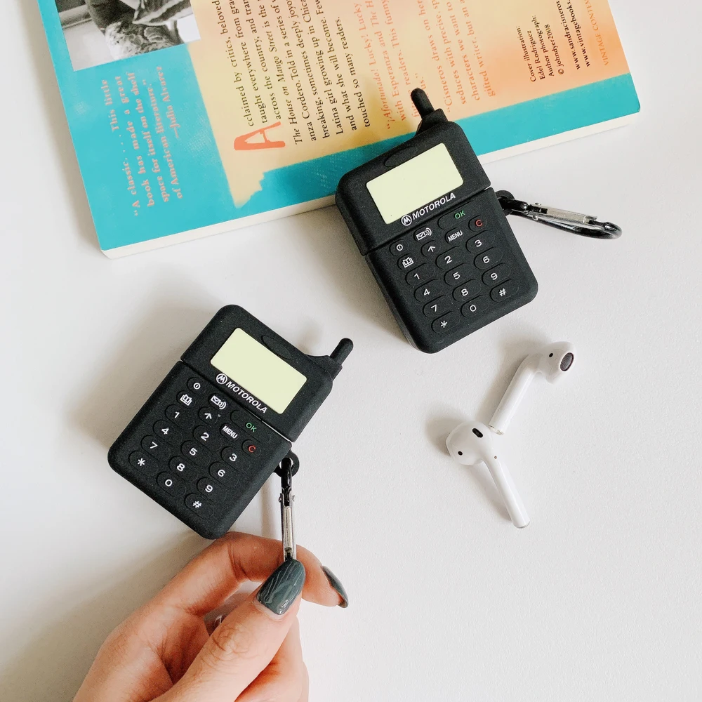 Чехлы для наушников в стиле ретро беспроводных Bluetooth Apple Airpods 1 2 силиконовый