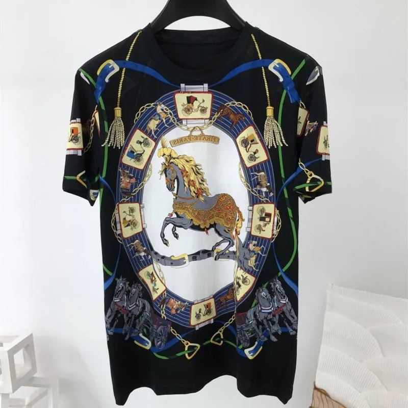 

Футболка мужская в европейском стиле, стильная тенниска с принтом в стиле ретро, повседневная майка, B745, лето 2021