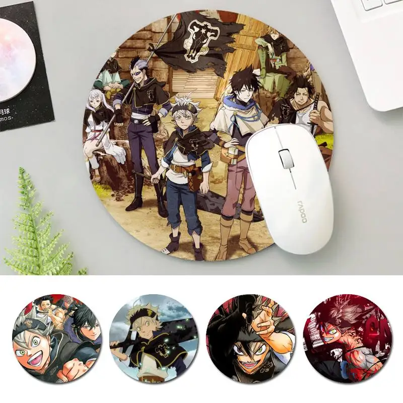 

Dropshipping Black Clover Mouse Mat Round Pads Family Laptop Gamer Rubber Mouse Mat MousePad Desk Gaming Mousepad Cup Mat