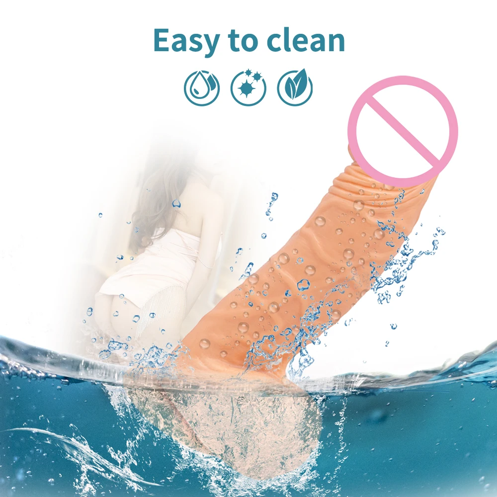 Большой реалистичный пенис на присоске Мягкий силикон фаллоимитатор для женской