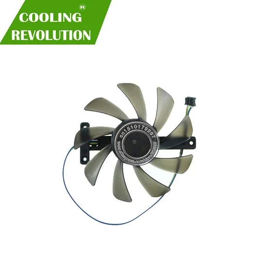 Black connector 87MM Graphics card cooling fan CF9015H12S DC12V 0.40A 4PIN for ZOTAC Gaming GeForce RTX 2080 - Цвет лезвия: Black connector