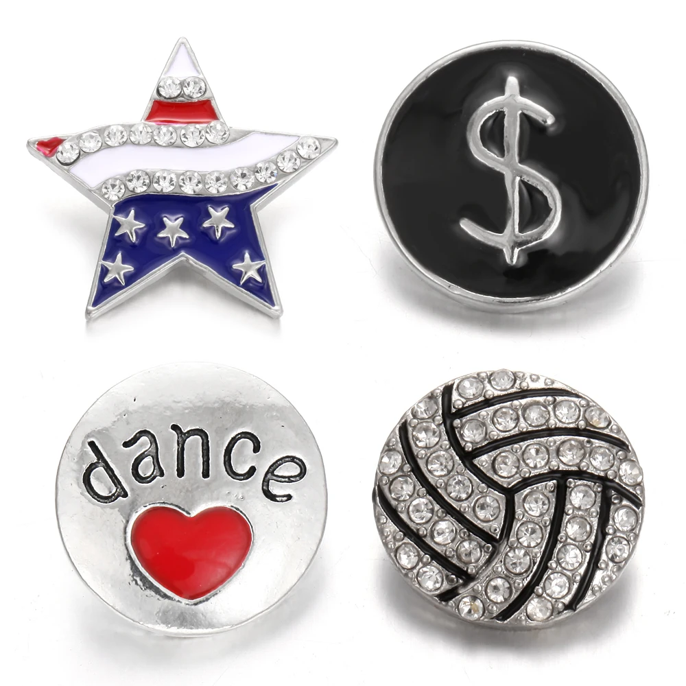 6 шт./лот новые застежки ювелирные изделия Пять звезд доллар футбол металлические