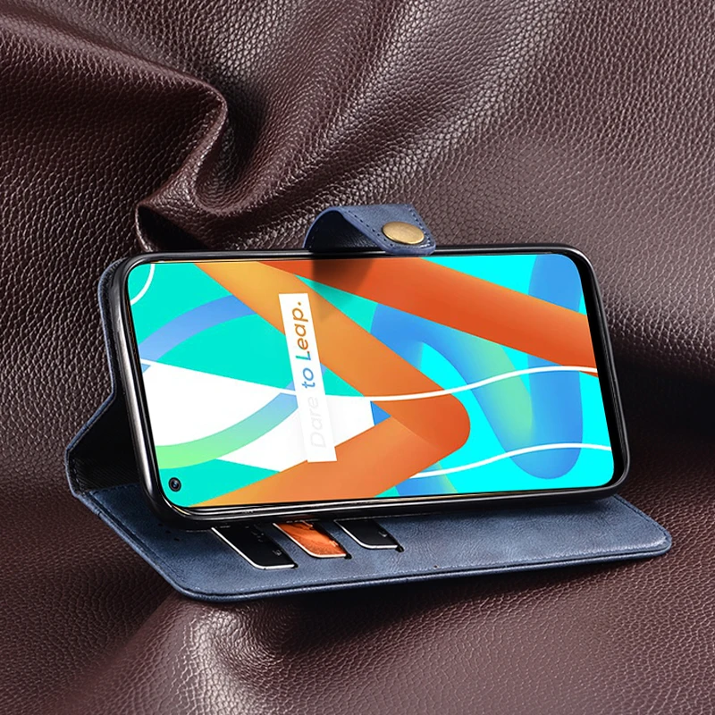 

Itgoogo Case For Realme 8 5G Hight Quality Flip Leather Cover For Realme 8 5G Wallet Phone Case Coque