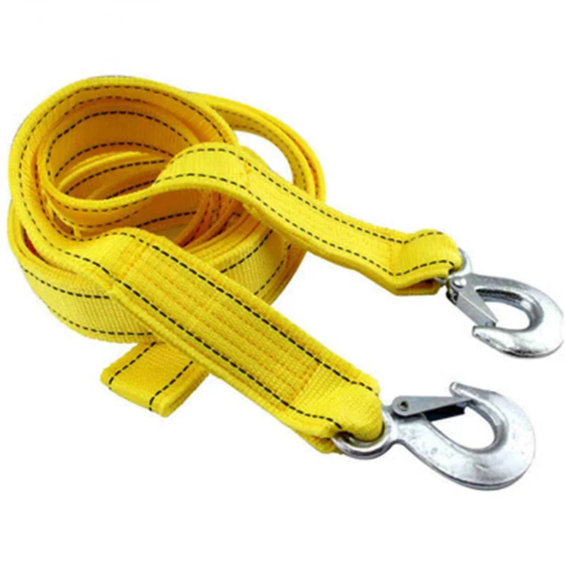 4M Heavy Duty 5 Ton Car Tow Towing Pull Rope Strap Double Layer Thicken Fabric Hooks Van Road Recovery Emergency Ropes | Автомобили и