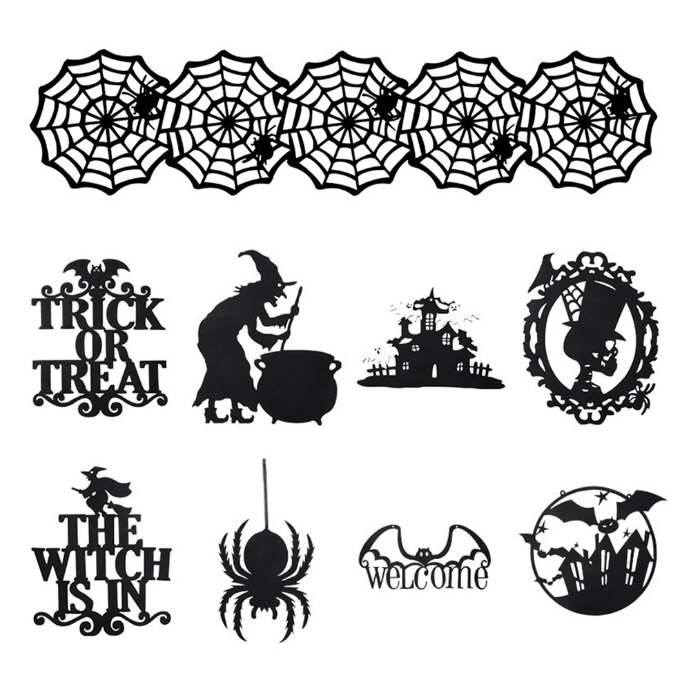 Фетровые вешалки для дверей и окон на Хэллоуин украшения стену черные ведьмы