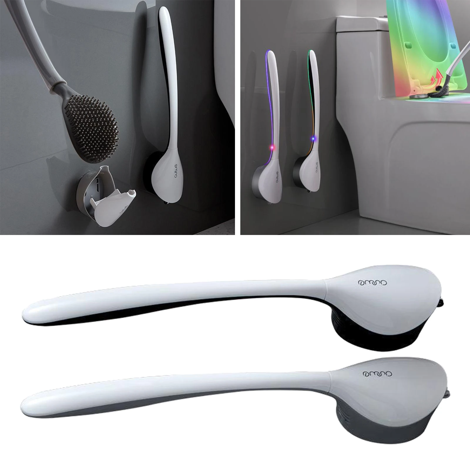 

Cleaner Scrubber Toilet Brush Holder Set Office Bathroom Accessories Cleaning Tool