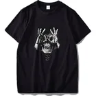 Забавная футболка с черепом, забавная экшн-футболка, смешные ужасы, новинка, хлопковая Футболка с круглым вырезом в стиле ретро, мягкая