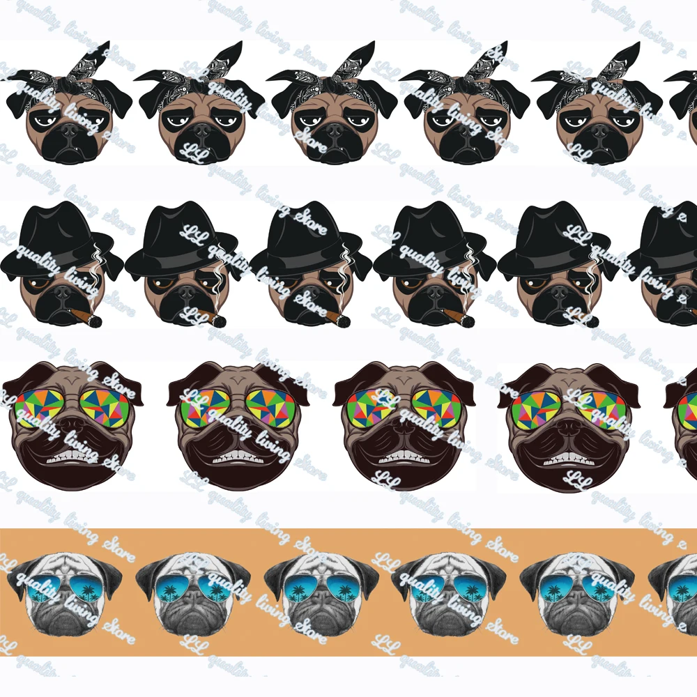 

WL 16-75 мм 50 ярдов очень крутая корсажная лента с принтом собаки сделай сам украшение для вечеринки свадьбы аксессуары для волос лента для упа...