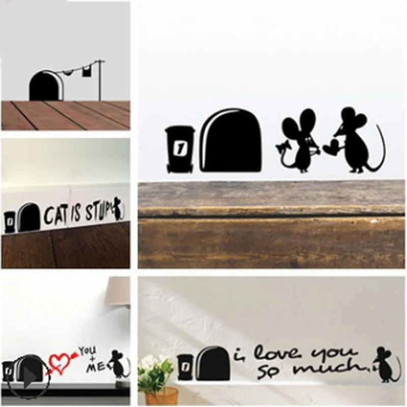 

Mouse shaped Wall Stickers Fun Wall Stickers, For Kids, Vinyl Wall Decor, Home Wall Decor, Vintage Poster