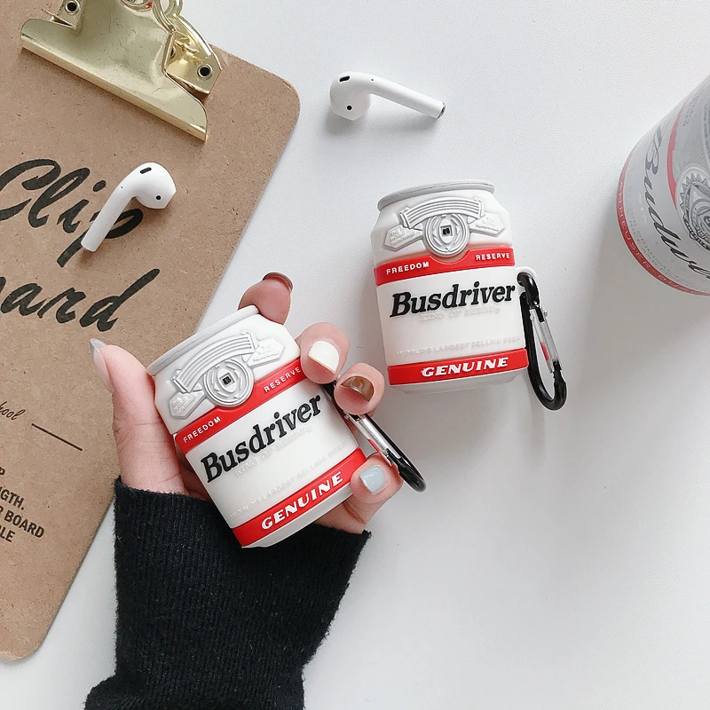 Бесплатная доставка Аксессуары для наушников милый 3D силиконовый чехол Apple Airpods 1