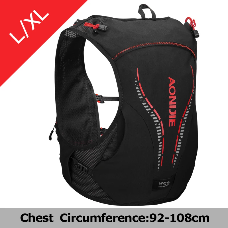 LXL Black Red AONIJIE продвинутый Рюкзак гидратация пакет рюкзак сумка Жилет Жгут водный Пузырь для пешего туризма бег марафон Гонки Велоспорт сумка 5L - Цвет: LXL Black Red