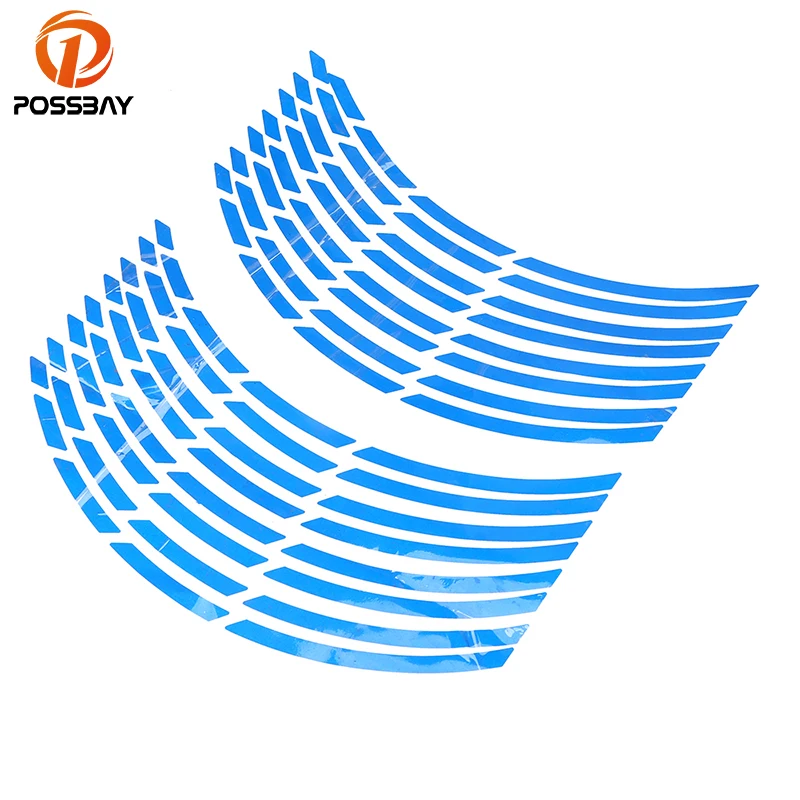 Автомобильные наклейки на колеса POSSBAY для мотоцикла велосипеда Стайлинг полоса