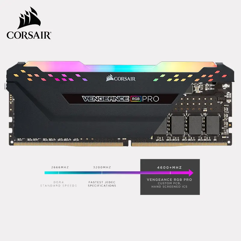 CORSAIR ddr4 pc4 ОЗУ 8 Гб 3000 МГц RGB PRO DIMM память для настольного компьютера поддержка