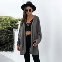autumn knitted long cardigan women sweater thin coat fashion clothing bat sleeve solid patchwork casual tops outwear female coat