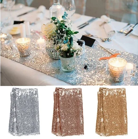 Изысканная скатерть с блестками блестящая обеденный стол флаг вышивка со