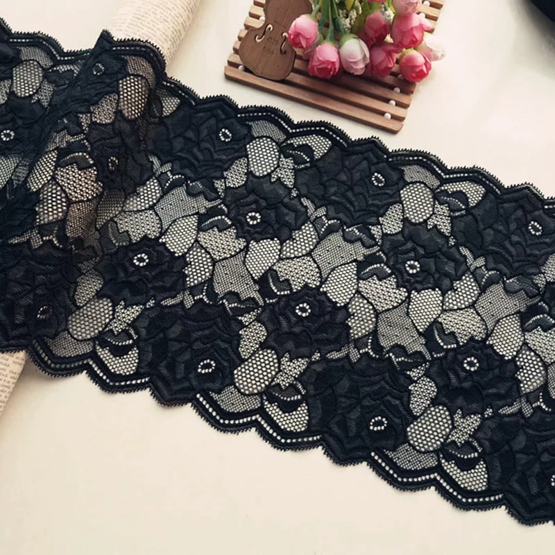 2 м/лот 8 видов стилей черные эластичные кружевные планки DIY юбка подол для одежды