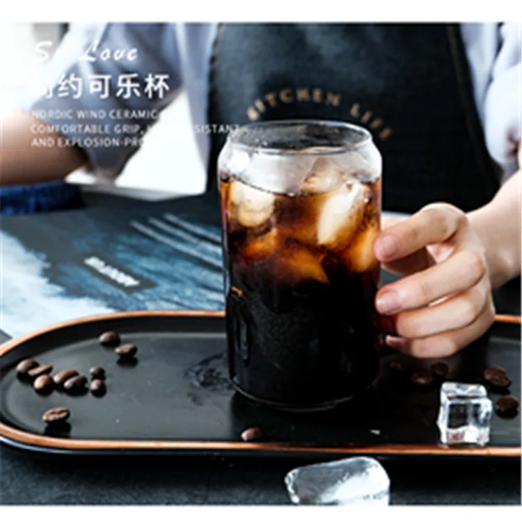 Стеклянная чашка Кола 570 мл нордическая Минималистичная японская Питьевая