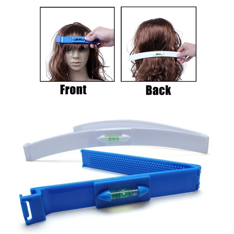 

Artifact Style Hair Cutting Kit Clip Fringe Bangs Styling Cut Tool Set DIY Home hair trimming ruler tool with spirit level