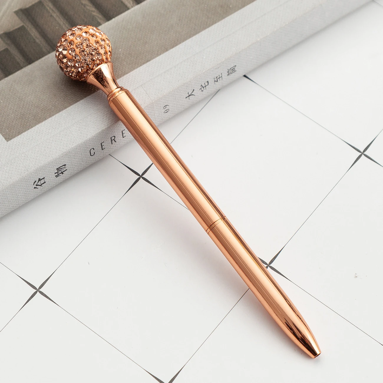 Ellen Brook 1PCS Creative Multicolor Crystal Ball Ballpoint Pen Business Metal Office Pens School Stationery Supplies - купить по