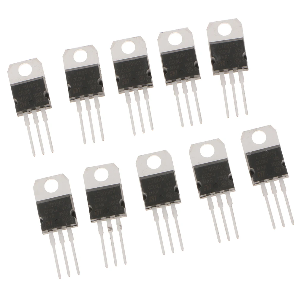 

3 PIN Voltage Regulator Voltage Transistor For L7805CV L7805 LM7805(10 Pack)