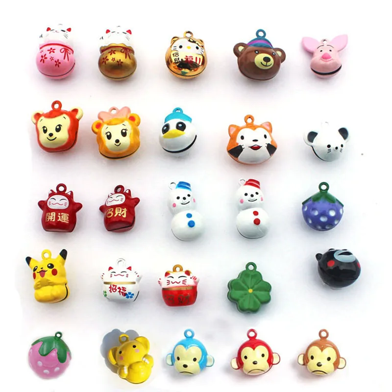 Медный колокольчик с мультяшным рисунком сто видов подвески для праздника дня