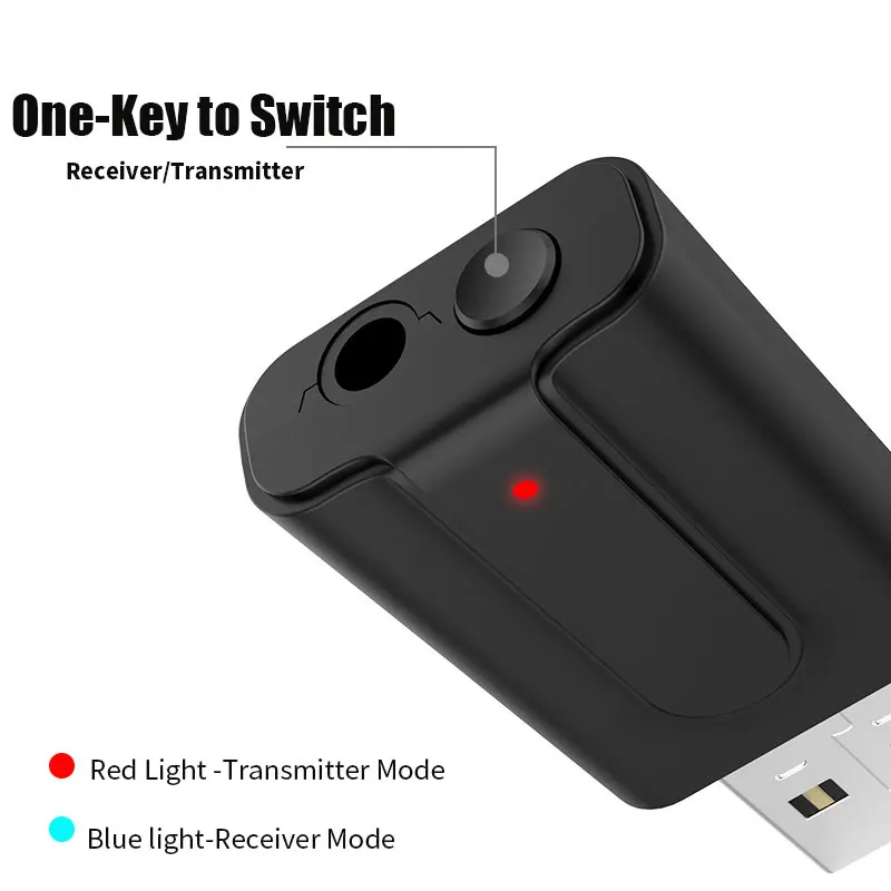 Аудиоресивер tebe Bluetooth 5 0 передатчик стерео музыка разъем AUX 3 мм RCA рецептор USB мини