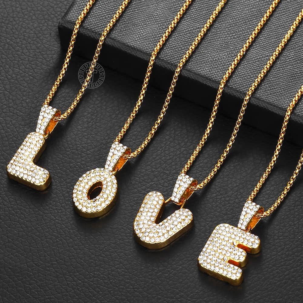 Женское ожерелье с подвеской из горного хрусталя Davieslee желтое золото A Z надписью