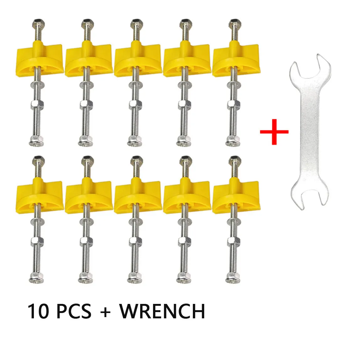 

Leveler Tool 10pcs Manual Wall Tile Leveling Construction Tool Tile Locator Rapid Lifting Positioner Height Adjustment Regulator