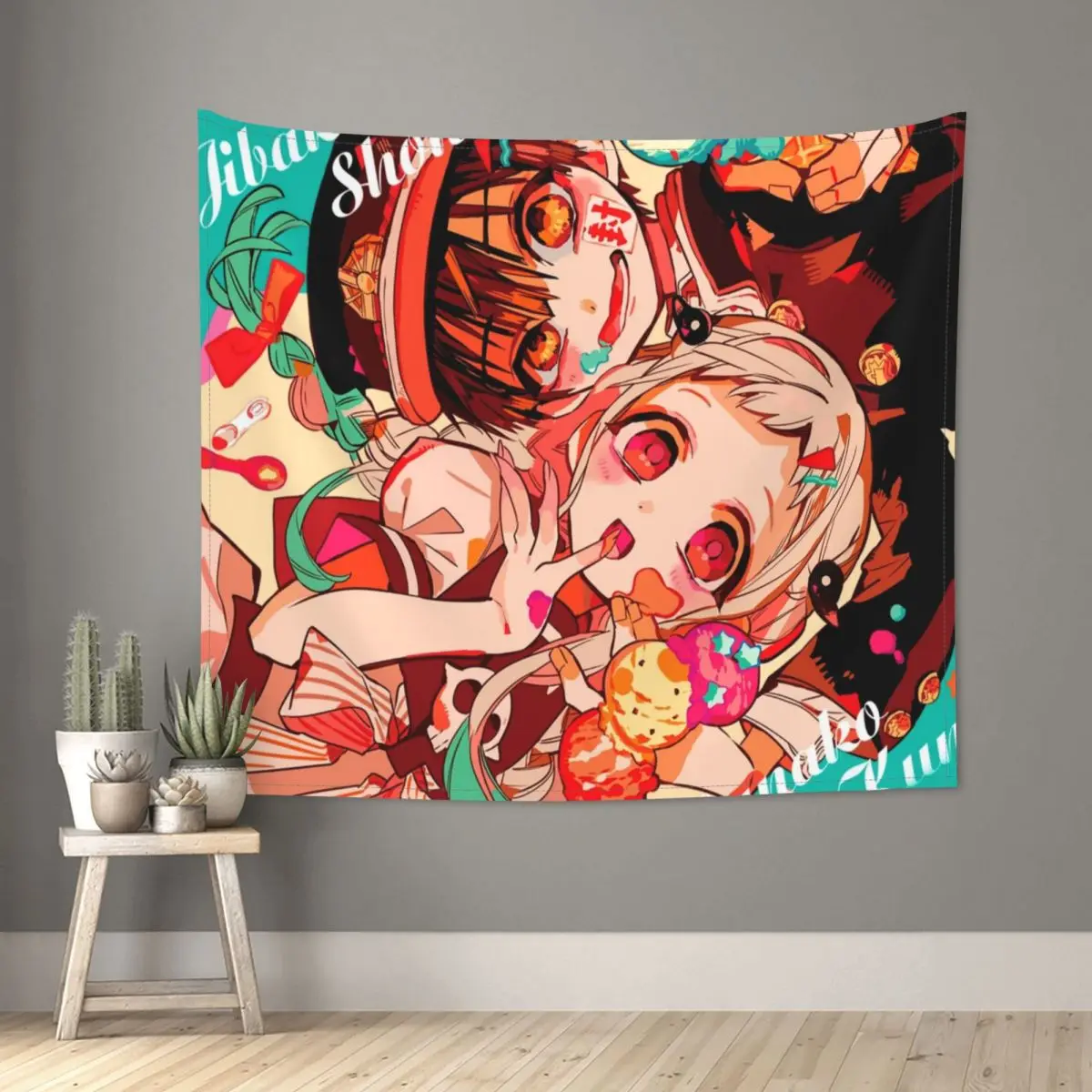 Toilet Bound Hanako Kun Jibaku Shounen Tapestry Hippie Wall Hanging Anime Kawaii Room Decoration Curtain Retro | Дом и сад